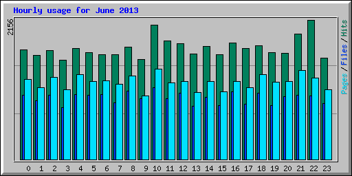 Hourly usage for June 2013